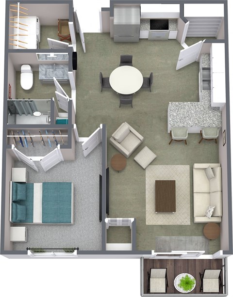 3D floorplan Unit B